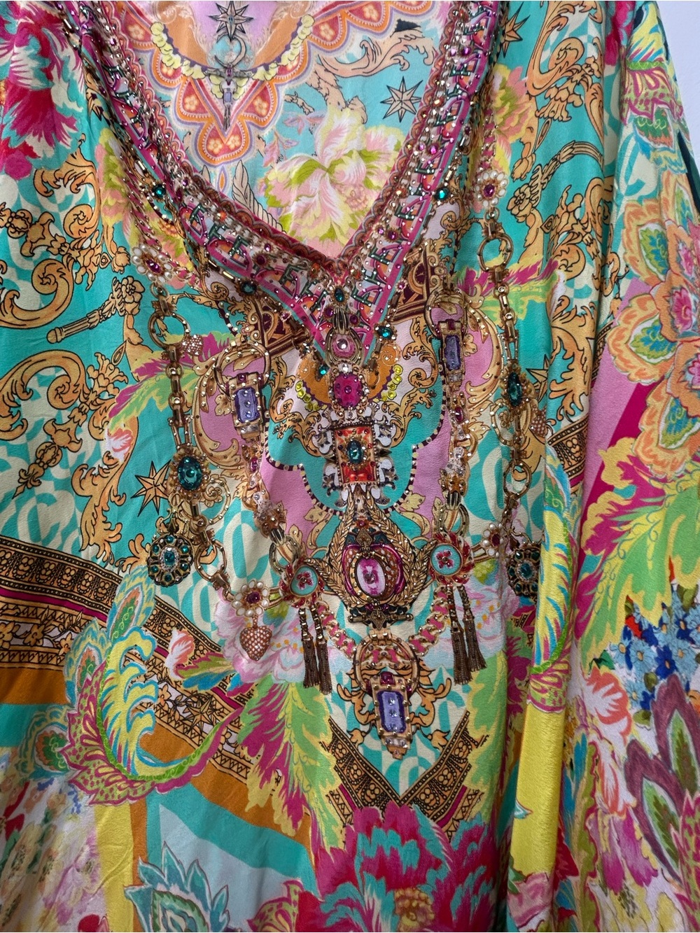 Camilla Multicolor Floral Paisley V-Neck Tunic - Picture 2 of 7